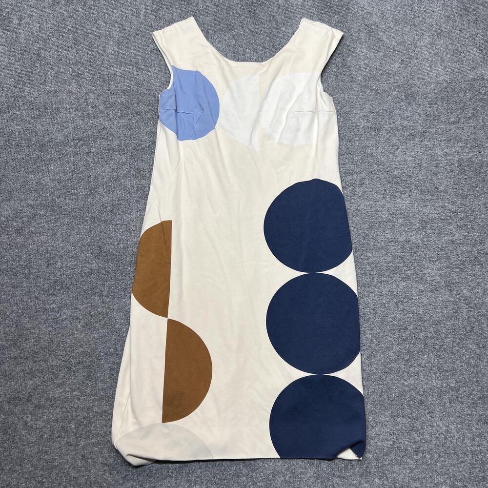 Akris Punto Dress Womens 8 Multicolor Sheath Scoop Neck Jersey Geometric